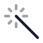 Wand icon with twotone rounded style