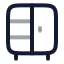 Wardrobe icon with twotone rounded style