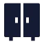 Wardrobe icon with solid sharp style