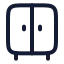 Wardrobe icon with stroke rounded style