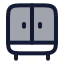 Wardrobe icon with duotone rounded style