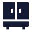 Wardrobe icon with solid sharp style