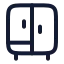 Wardrobe icon with stroke rounded style
