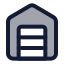 Warehouse icon with duotone standard style