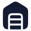 Warehouse icon with solid rounded style