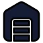 Warehouse icon with solid standard style