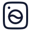 Washingmachine icon with stroke rounded style