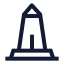 Washingtonmonument icon with stroke sharp style