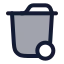 Waste icon with duotone rounded style