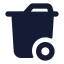 Waste icon with solid standard style