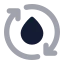 Waterenergy icon with bulk rounded style
