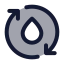 Waterenergy icon with duotone rounded style