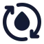 Waterenergy icon with solid rounded style