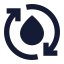 Waterenergy icon with solid sharp style
