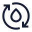 Waterenergy icon with stroke sharp style