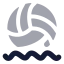 Waterpolo icon with bulk rounded style