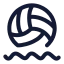 Waterpolo icon with stroke rounded style