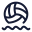 Waterpolo icon with stroke standard style