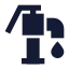 Waterpump icon with solid sharp style