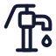 Waterpump icon with stroke rounded style