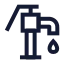 Waterpump icon with stroke sharp style