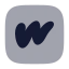 Wattpadsquare icon with bulk rounded style
