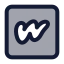 Wattpadsquare icon with duotone standard style