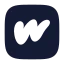 Wattpadsquare icon with solid rounded style