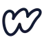 Wattpad icon with stroke rounded style