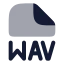 Wav icon with bulk rounded style