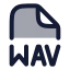 Wav icon with duotone rounded style