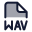 Wav icon with duotone standard style