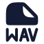 Wav icon with solid rounded style
