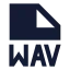 Wav icon with solid sharp style