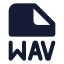 Wav icon with solid standard style
