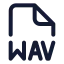 Wav icon with stroke standard style
