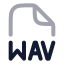 Wav icon with twotone rounded style
