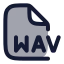 Wav icon with duotone rounded style
