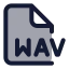 Wav icon with duotone standard style