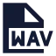 Wav icon with solid sharp style