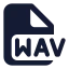 Wav icon with solid standard style