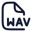 Wav icon with stroke rounded style