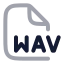 Wav icon with twotone rounded style