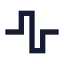 Wavesquare icon with solid sharp style