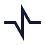 Wavetriangle icon with stroke sharp style