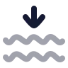 Waves Arrow Down icon preview
