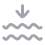 Wavesarrowdown icon with duotone rounded style