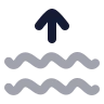 Waves Arrow Up icon preview