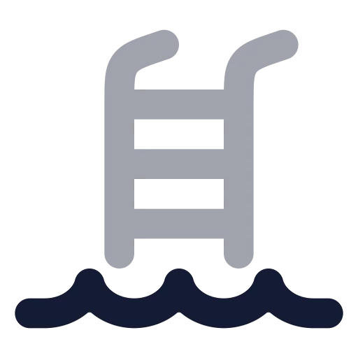 Waves Ladder Icon in Bulk Rounded style
