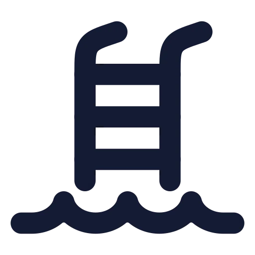 Waves Ladder Icon in Solid Rounded style